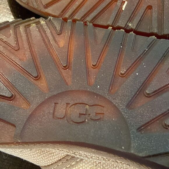 UGG Nuemel Tan Canvas Ankle Boots size 8 women’s - Picture 8 of 11